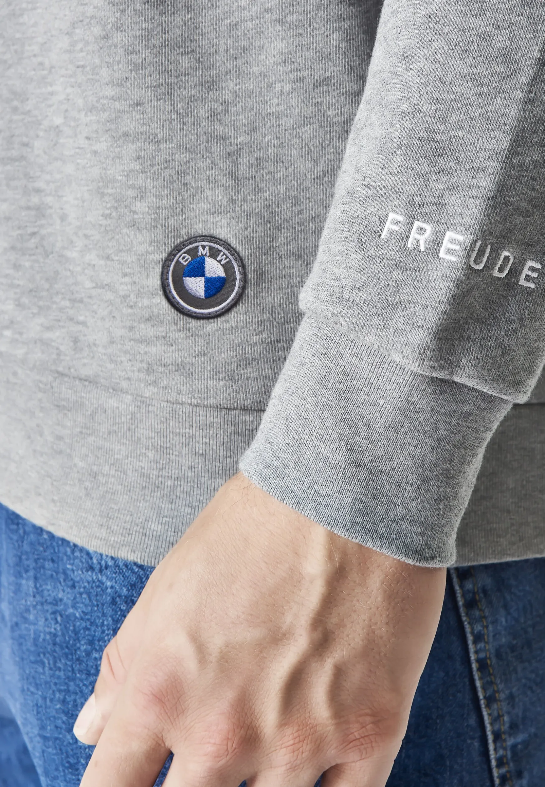 New BMW Lifestyle BMW Micro Dot Sweat Crew mid grey